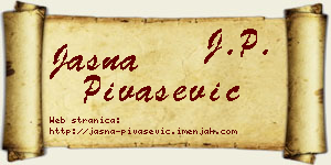Jasna Pivašević vizit kartica